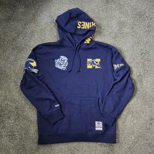 Mitchell & Ness University of Michigan Hoodie City Collection Fleece size XL